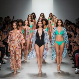 Models walking the runway at Miami Swim Week 2026, showcasing diverse swimwear collections